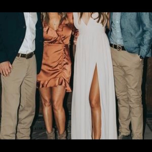 MAJORELLE Nelly Mini Dress in Terracotta Brown XS - Picture 5 of 14